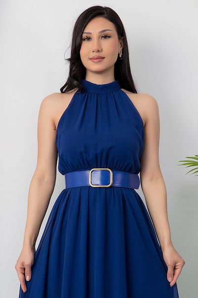 PULLIMM Rochie din șifon căptușită cu decolteu cu căpăcel GRS3734