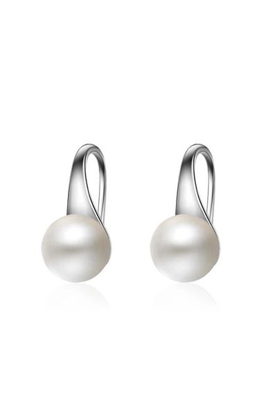 delis Cercei Argint 925, Jw955, Model Perla, Placati Cu Rodiu