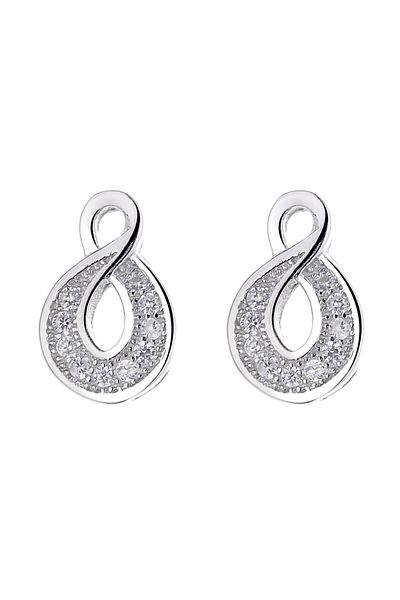 delis Cercei Argint 925, Jw728, Model Infinit, Placati Cu Rodiu