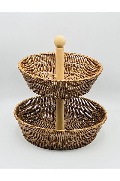 turzuccaciye Two Tier Plastic Wire Mesh Holiday Candy Bowl Chocolate Bowl Fruit Bowl