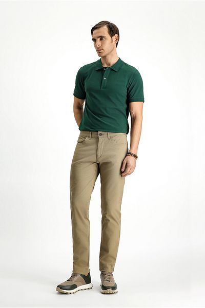 Kiğılı Regular Fit Lycra Patterned Canvas / Chino Trousers