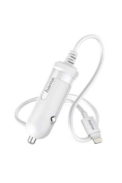 Hama Hama lightning car charger, 2.4 A, White