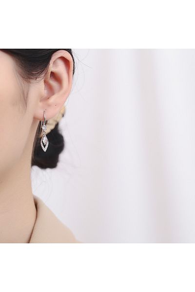 delis Cercei Argint 925, Jw831, Model Elegant, Placati Cu Rodiu