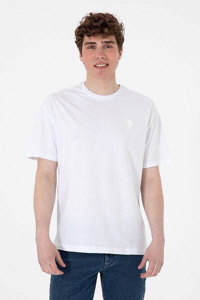 U.S. Polo Assn. Ανδρικό λευκό μπλουζάκι Comfort Fit Crew Neck 50305873 -vr013