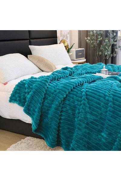 OEM Cocolino blanket, for double bed, Uni, 2 persons, 200x230cm, Turquoise