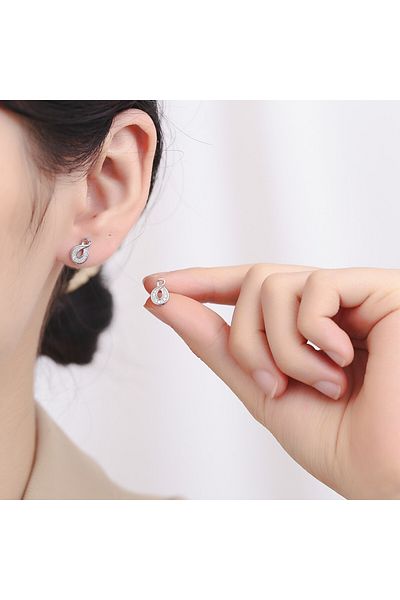 delis Cercei Argint 925, Jw728, Model Infinit, Placati Cu Rodiu