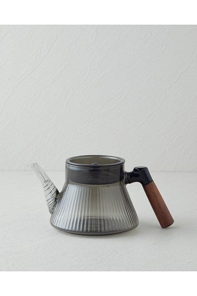 English Home Gray 550 ml Nora Borosilicate Glass Teapot