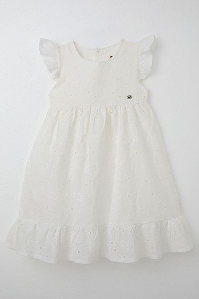Breeze Φόρεμα για κορίτσια - Guipure Flower, Ecru 4-9 Years Range