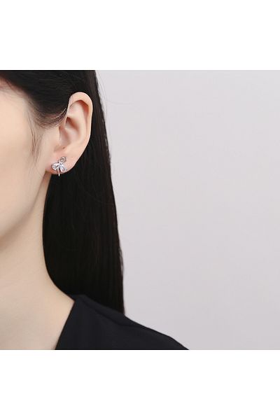 delis Cercei Argint 925, Jw849, Model Balerina, Placati Cu Rodiu