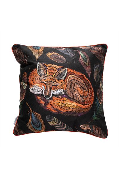 Mudo Home 45x45 Petit Throw Pillow with Fox Piping