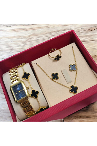 Rivoly طقم نسائي أنيق ستيل , يتكون من ساعة مقاومة للماء