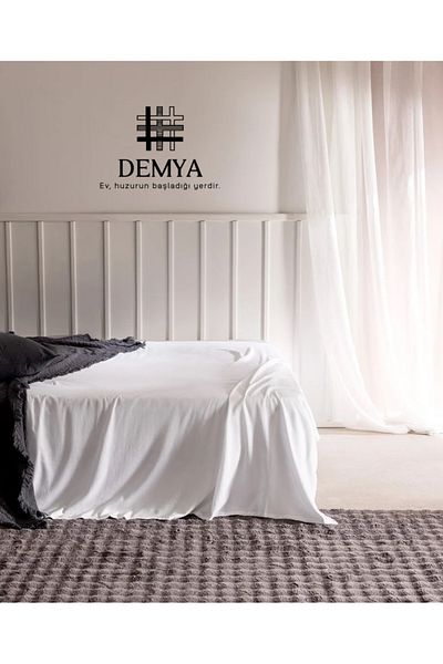 Demya Home 100% Cotton Hotel White Flat Sheet with Single / Double Option