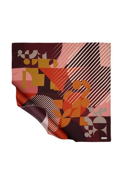 ipekevi Μεταξωτό μαντίλι Vaha Orange Cubist Tivil