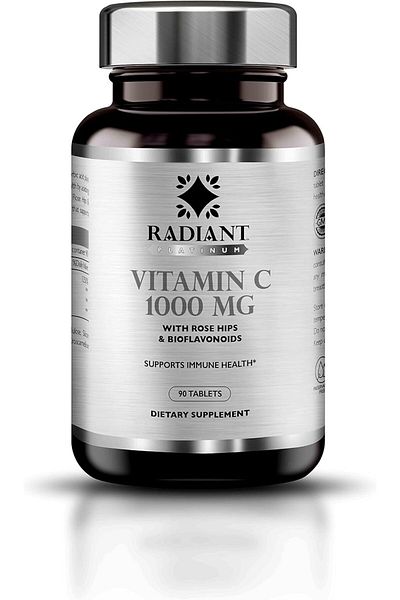 RADIANT PLATINUM Vitamin C 1000Mg Rosehips 90 Tabs