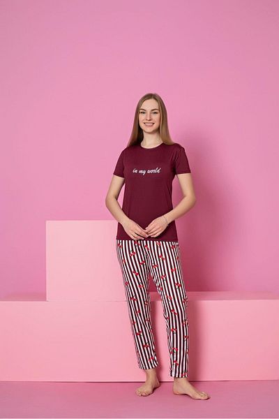 ZambakModa Milan Printed Pajama Set