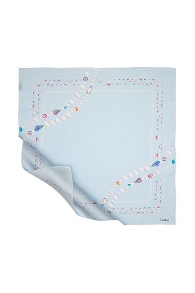 ipekevi Baby Blue Pearl Paradise Tivil Μεταξωτό Φουλάρι