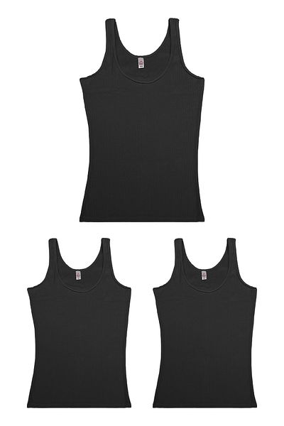 TEKKAPLAN 3-Piece Women's Black Sports Tank Top