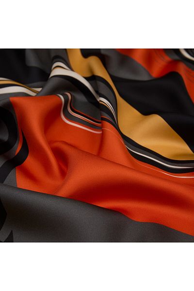 ipekevi Smoked Black Tundra Tivil Silk Scarf