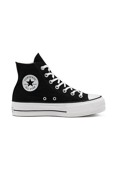 converse Negru la Chuck Taylor All Star Platform Pantofi din pânză