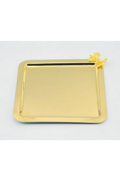 İnter Interlife Gold Luxury Presentation Holder with 22X22 Square Butterfly (3 Pieces)
