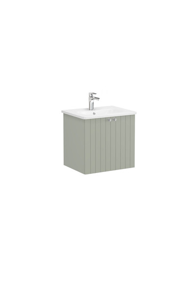 VitrA Root Groove 69274 Lavabo Dolabı, Kapaklı, Mat Retro Yeşil