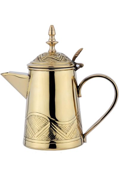 ALSAIF Practical and traditional 250ml Saif jug, suitable for preparing coffee and tea with ease, golden color