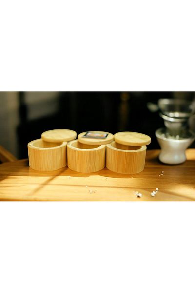 Kuka Bamboo Magnet Lid Spice Rack Small 6X9