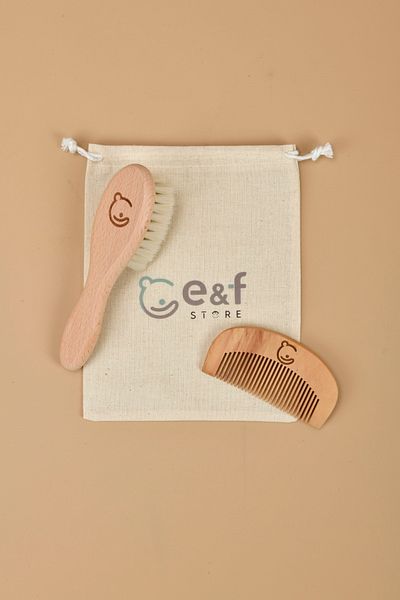 e&f Store مجموعة مشط شعر الماعز