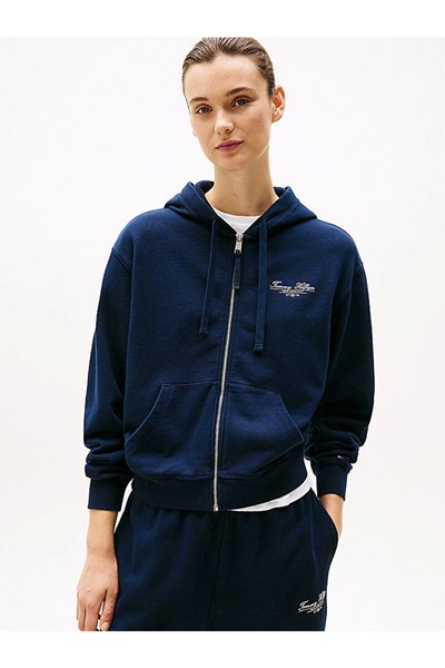 Tommy Hilfiger Reg Script Zip Hoodie Women's Tracksuit Top Ww0Ww44632C1G