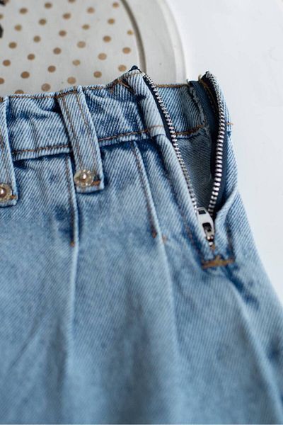 Ecenin Favorileri Fusta pentru fete din denim - talie reglabila cu elastic