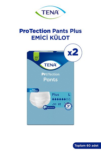 TENA Extra Absorbent Proskin Pants Panties Large Size, 6 Drops 2 Packs of 30 60 Pieces