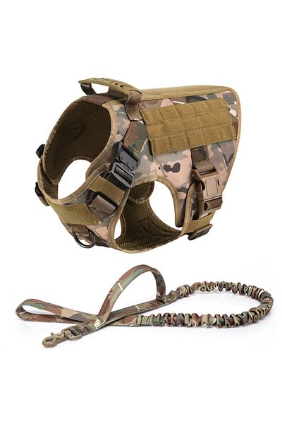 Choice L(30-40KG) CP 2 piece set Tactical Military Vest Pet German Shepherd Golden Retriever Tactical Trai