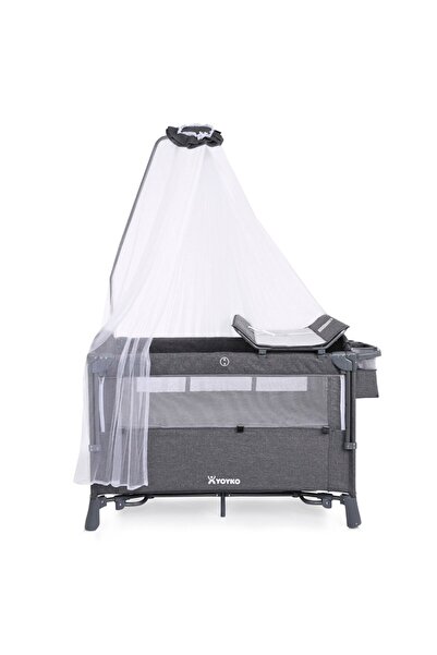 YOYKO Exclusive Comfort 8 In 1 Anne Yanı Park Yatak Oyun Parkı 70x110 - Gri