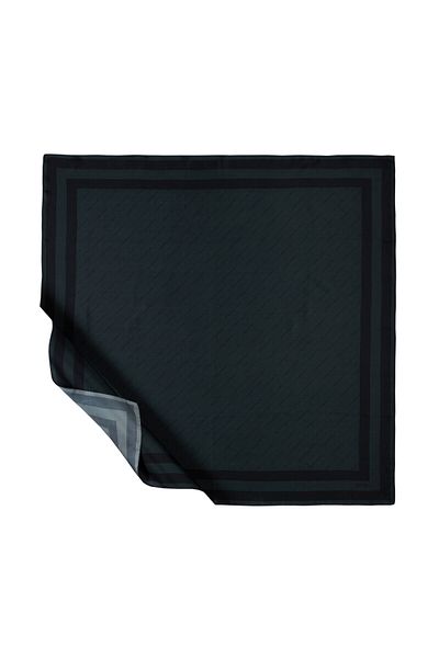 ipekevi Eșarfă din mătase Tivil verde pin cu dungi