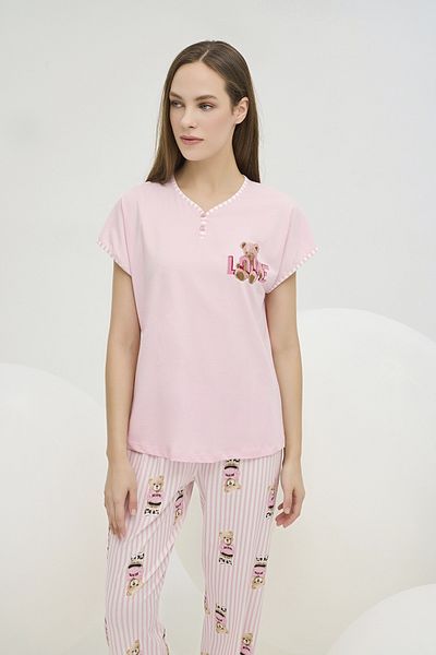 Sevim 16519 Costum de pijama imprimat pentru femei