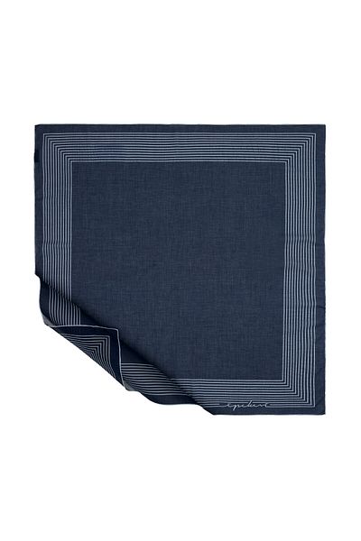 ipekevi Βαμβακερό κασκόλ Navy Blue Prive