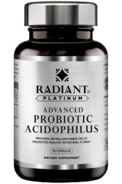 RADIANT PLATINUM Advanced Probiotic Acidophilus | Provides 500 Million Viable Cells | Promotes Healt