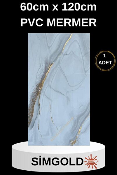 Renkli Duvarlar Alternatif Kaplama UV PVC Mermer Panel SimGold 1 Adet 60x120c...