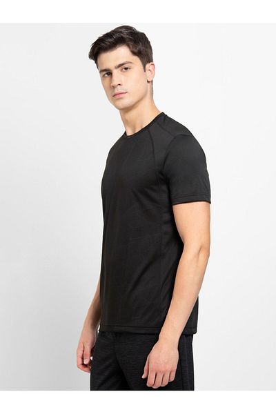 JOCKEY Move Mens Round Neck Half Sleeve T-Shirt MV15-0103-BLACK