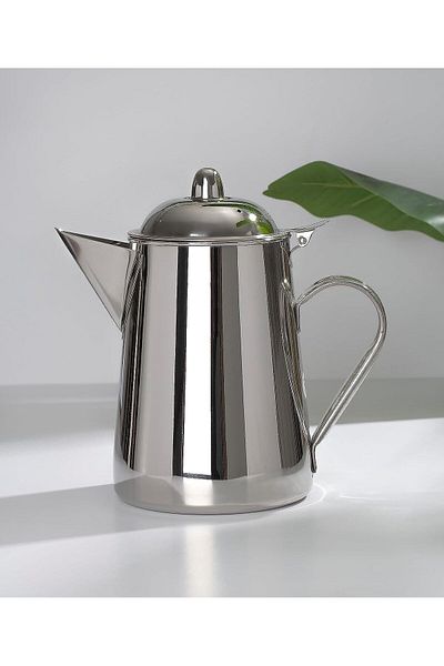 ALSAIF Practical and traditional 1.2 liter Saif jug, suitable for preparing coffee and tea with ease, silver color