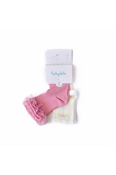 Babydola مجموعة من 2 جوارب للفتيات الصغيرات - 2176