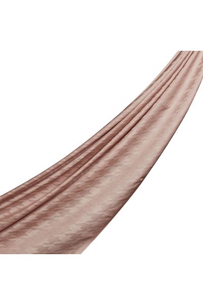 ipekevi Βαμβακερό μεταξωτό σάλι με μοτίβο Misty Lilac Houndstooth