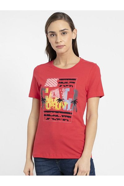 JOCKEY USA Orignals Crew Neck T Shirt UL02-0103-Hibiscus