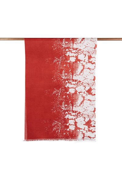 ipekevi Terracotta Magma Patterned Shawl