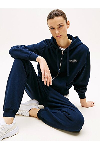 Tommy Hilfiger Reg Script Zip Hoodie Women's Tracksuit Top Ww0Ww44632C1G