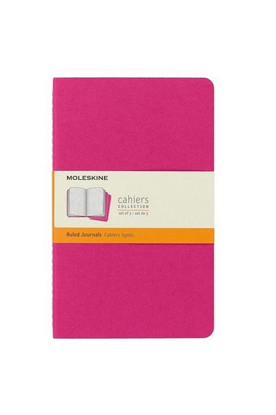 Moleskine Cahier Large 3-Piece Lined Journal Notebook, 13x21cm