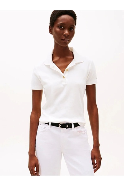 Tommy Hilfiger Γυναικείο Πόλο WW0WW45436 Λευκό