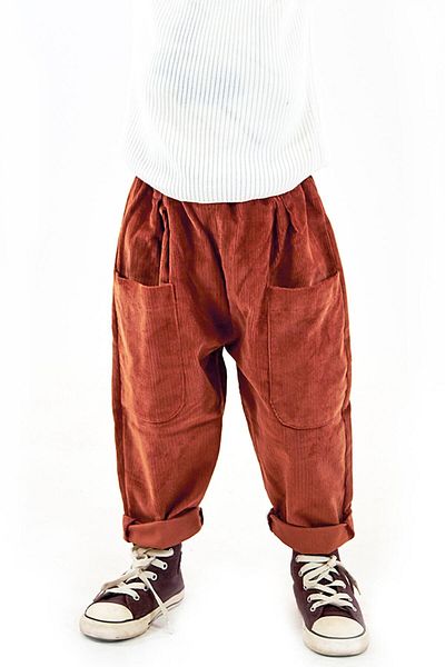 Catz Kids Pantaloni boyfriend din catifea moale