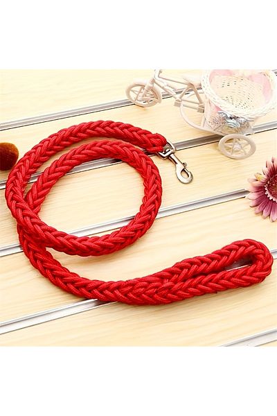 Choice extra large RED 1.3M Comfort-Strong 5-Foot Braided Dog Leash: Ideal for Effective Training & Enj