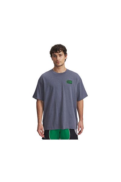 Under Armour Ανδρικό μπλουζάκι casual GreyUA M Hwt Hoops Courtside Ss 1390191